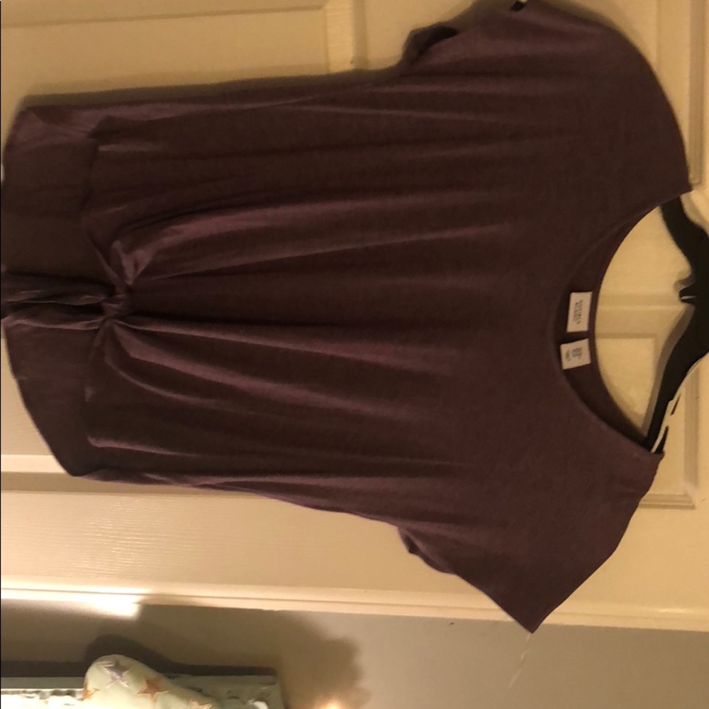Purple Tie-Front Shirt